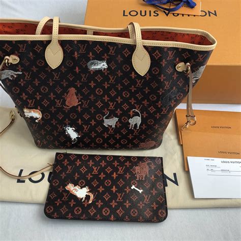 louis vuitton cat neverfull|authentic louis vuitton neverfull.